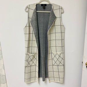 Long plaid vest